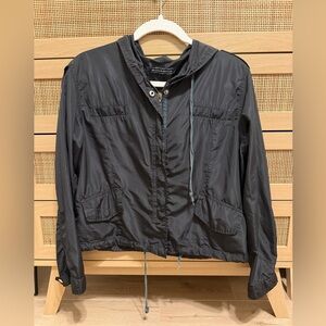 Brandy Melville Black Cropped Windbreaker Jacket